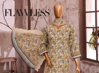 ✨ MTF Presents ✨
" L A S H K A R A " 💖 🌸 DIGITAL PRINTED EMBROIDERED CHIKANKARI DORIA LAWN COLLECTION 2025 🌸