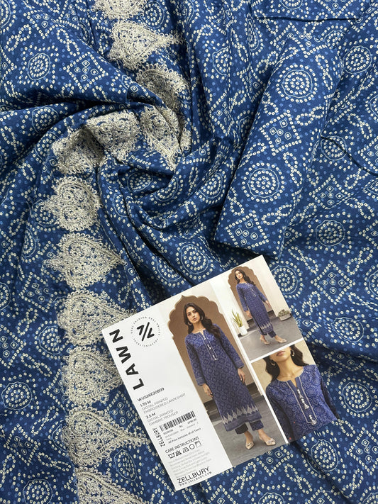 Zellbury D.C:-WUS26E20809   Digtal Printed Embroidery Lawn 2Pcs Collection