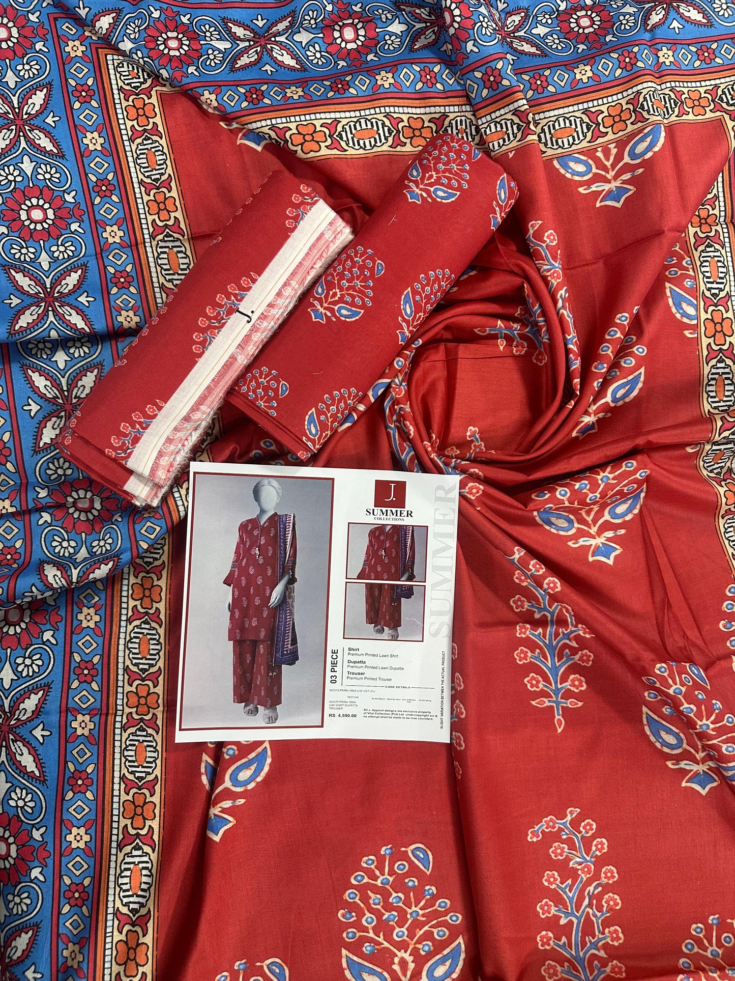 Junaid Jamshed Inspired J. Digital Printed Lawn 3 Piece Unstitched Collection