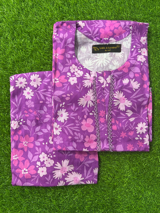 Saira & Samina Stitched 2PCs (S+T) Collection