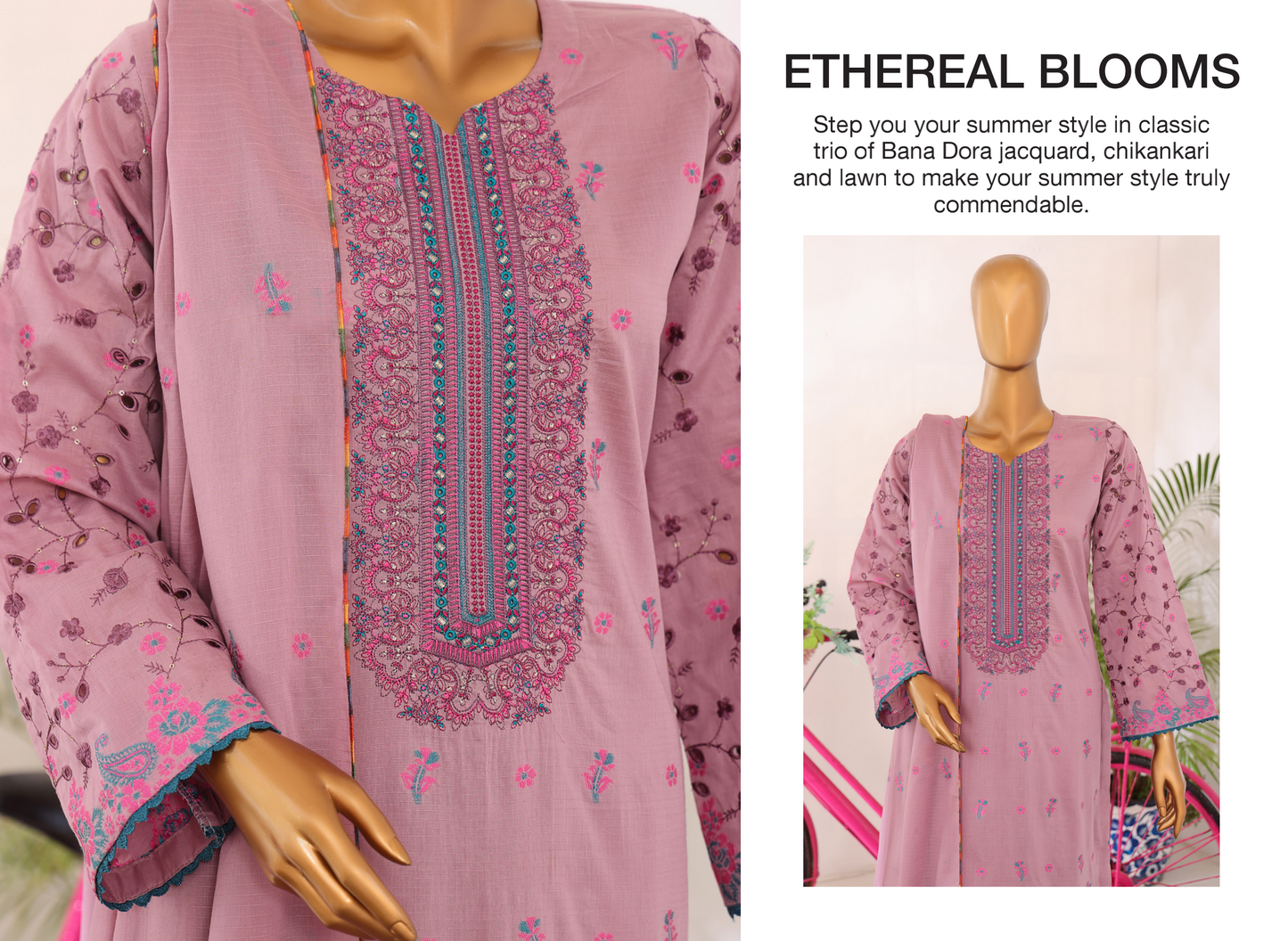 MTF MUSKAN JACQUARD 100% ORIGINAL CHIKENKARI SLEEVES 3PCS 👌🌼❤️