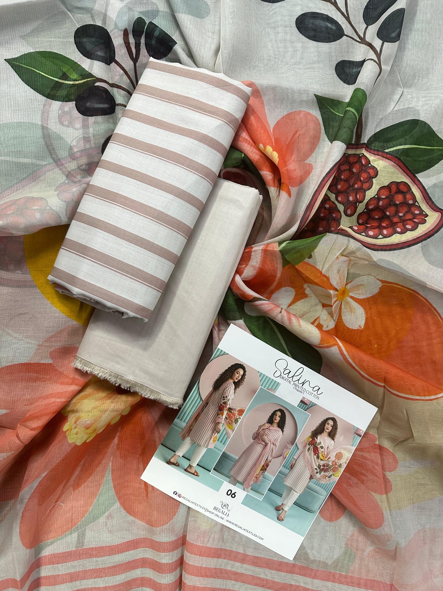 SALINA D-06 DIGITAL PRINTED LAWN  3PCS