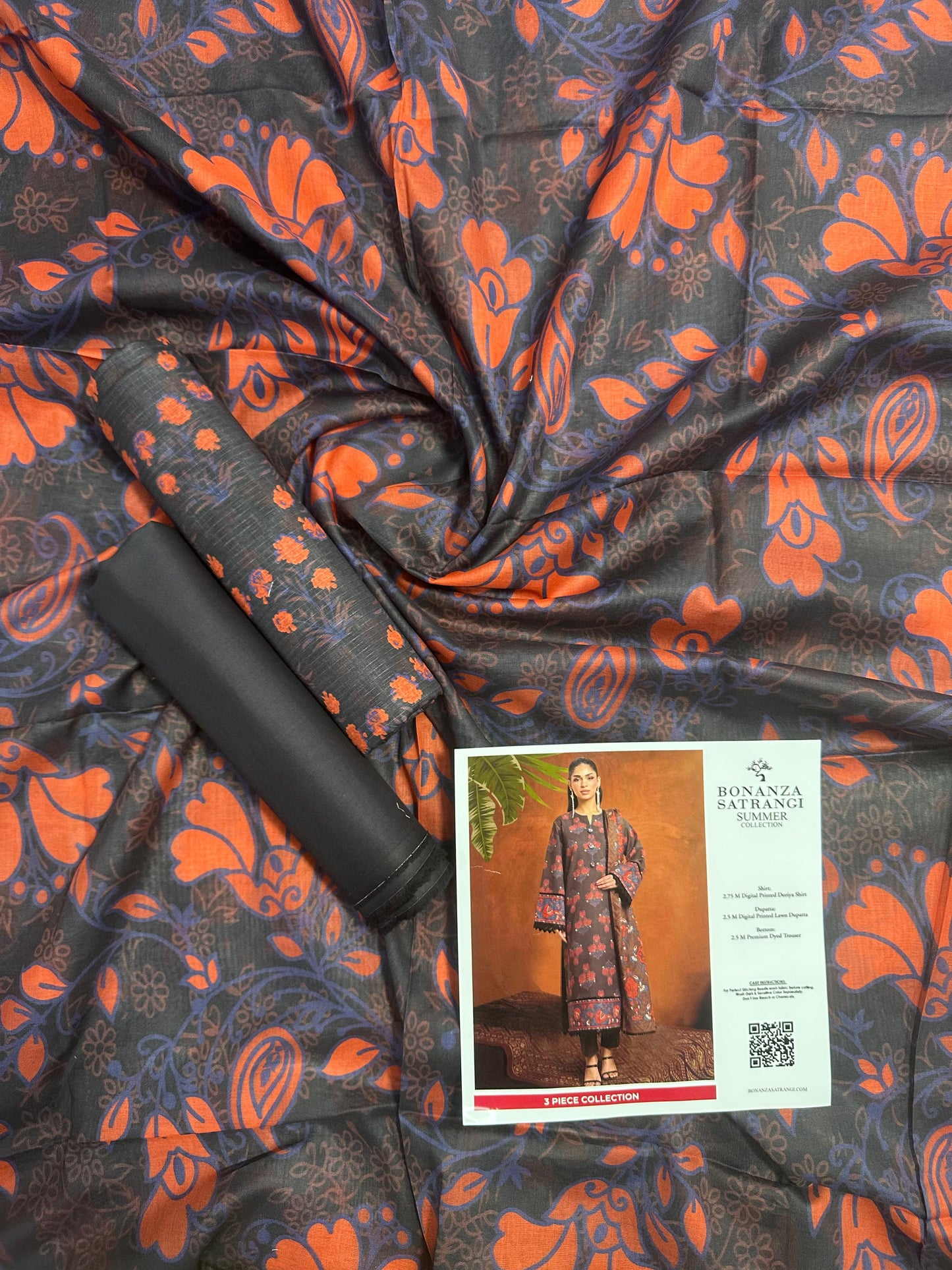 Bonanza Satrangi Ocean Mist 3 PCs Doriya Lawn Unstitched Collection