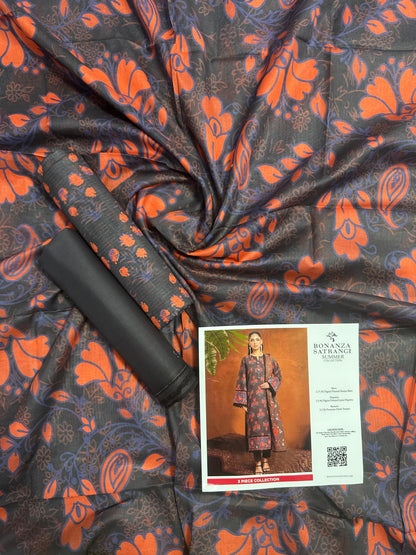 Bonanza Satrangi Ocean Mist 3 PCs Doriya Lawn Unstitched Collection