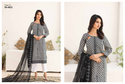 SANASARA EMBROIDED 3P By LEEDS