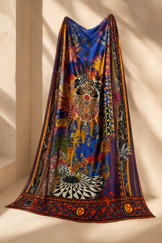 EGO 100%Original Blue Digital Printed Lawn Dupatta Collection