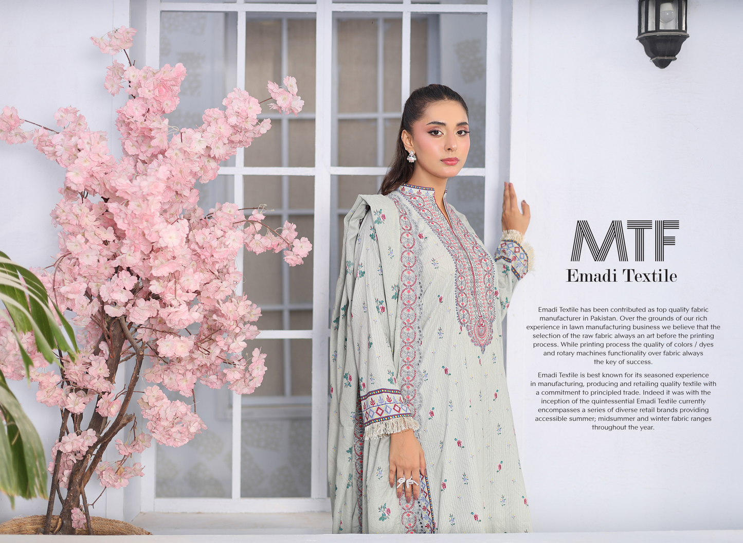 MTF AKASHA DIGITAL PRINTED EMBROIDERED DORIA LAWN COLLECTION