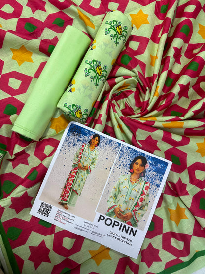 Popinn Pistachio Printed Lawn Collection