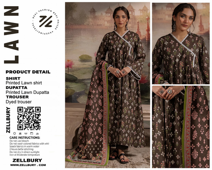 GulAhmed,Khaadi,Zellbury,Ego,Salitex,CrossStitch,Nishat,Firdous,Baroque,Maria.B,Alkaram ,SanaSafinaz Printed Unstitched 3P in 1299🇵🇰🌟