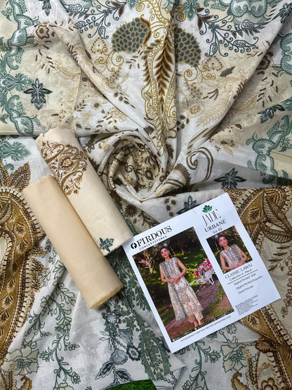 FIRDOUS JADE Cream 3-Piece