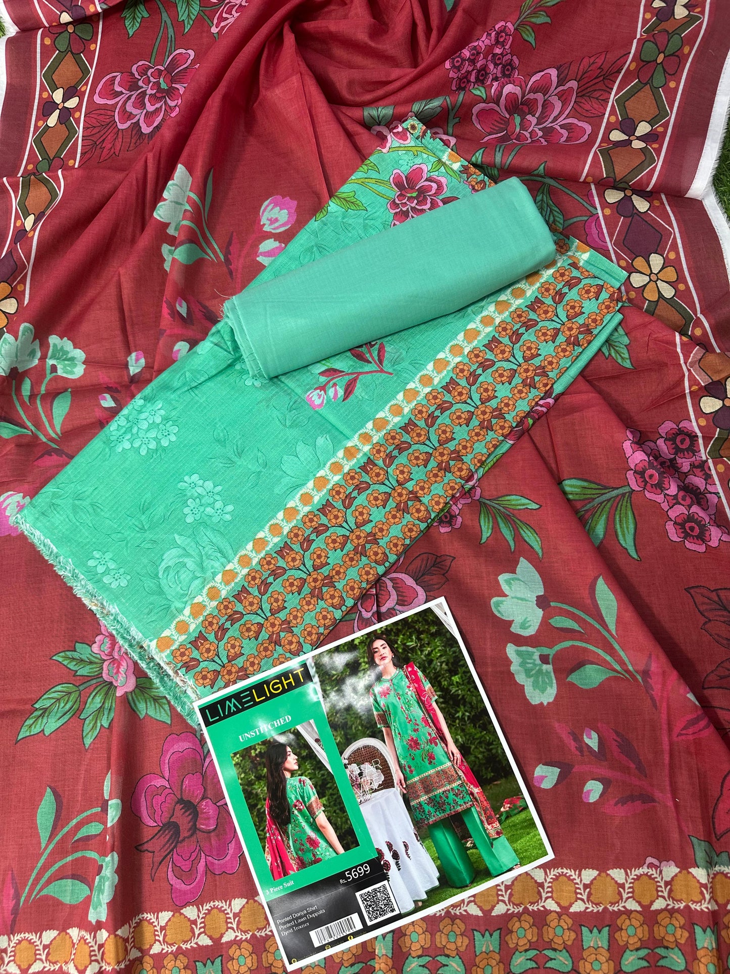 🌼 LIMELIGHT BANADORA 3PCS 🌼  2026 ☀️💎 3 Piece Unstitched Lawn 💎