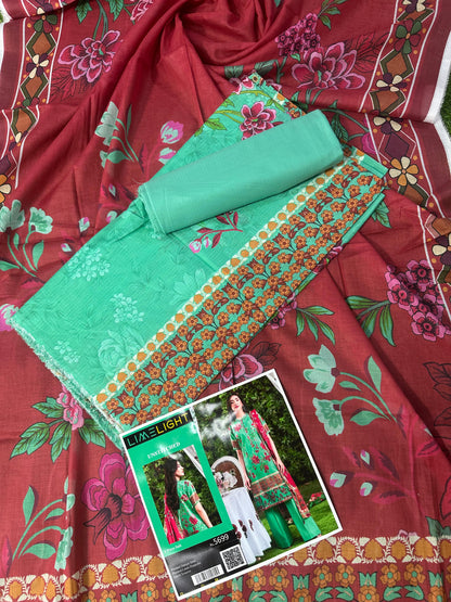🌼 LIMELIGHT BANADORA 3PCS 🌼  2026 ☀️💎 3 Piece Unstitched Lawn 💎
