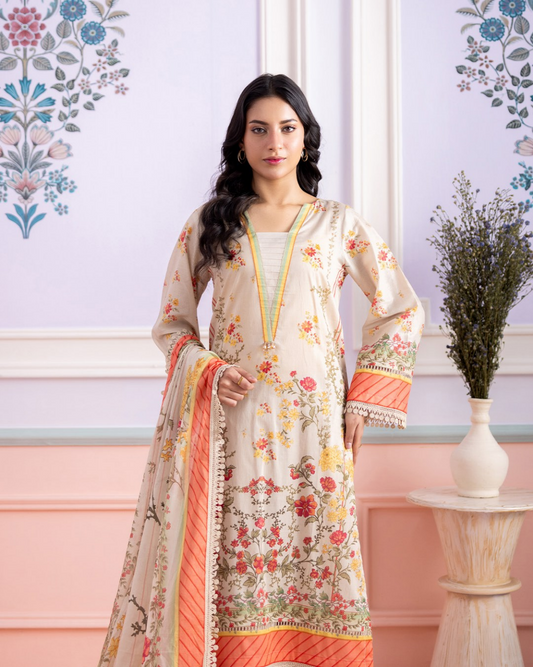 ZELLBURY Unstitched Lawn Collection 2026 Design #WUS26X30563