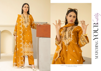 Amaira Manzil Luxury Embroidered Lawn 3 Piece Unstitched Collection