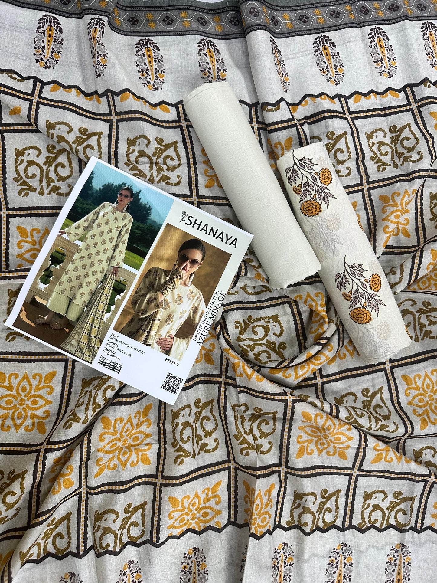 SHANAYA – AZURE MIRAGE 3PC UNSTITCHED COLLECTION