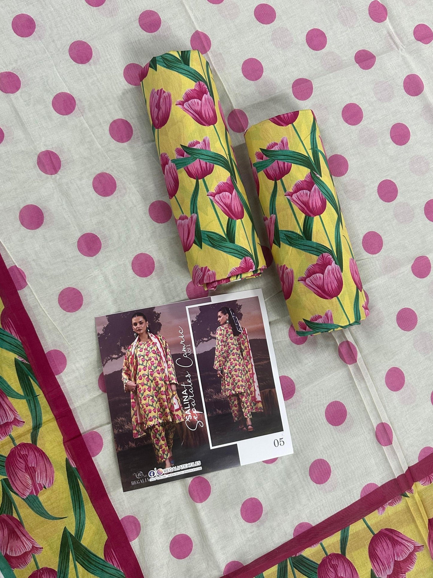 ✨🌿 SALINA SEPARATES – DIGITAL PRINTED LAWN COLLECTION 🌿✨ Design #5
Vol 1 – 2026 | By Regalia Textile