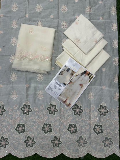 LUXURY PREMIUM Laser Embroidered Lawn Unstitched Collection 2026 Design# SSW6U3P275UT