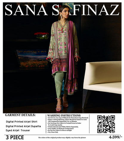Sana Safinaz Lawn Unstitched 3 Pieces ❤️🔥