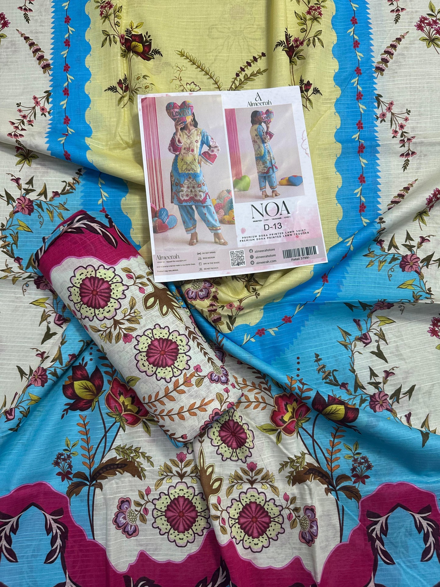 Almeerah - NOA 2 Pcs Unstitched collection Design No 13