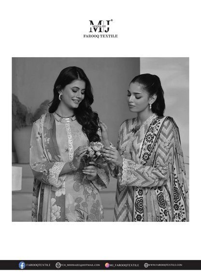 MOOSAJEE EMBROIDERY PATCH ORIGINAL CUTWORK LAWN 3PIECE 👌🔥