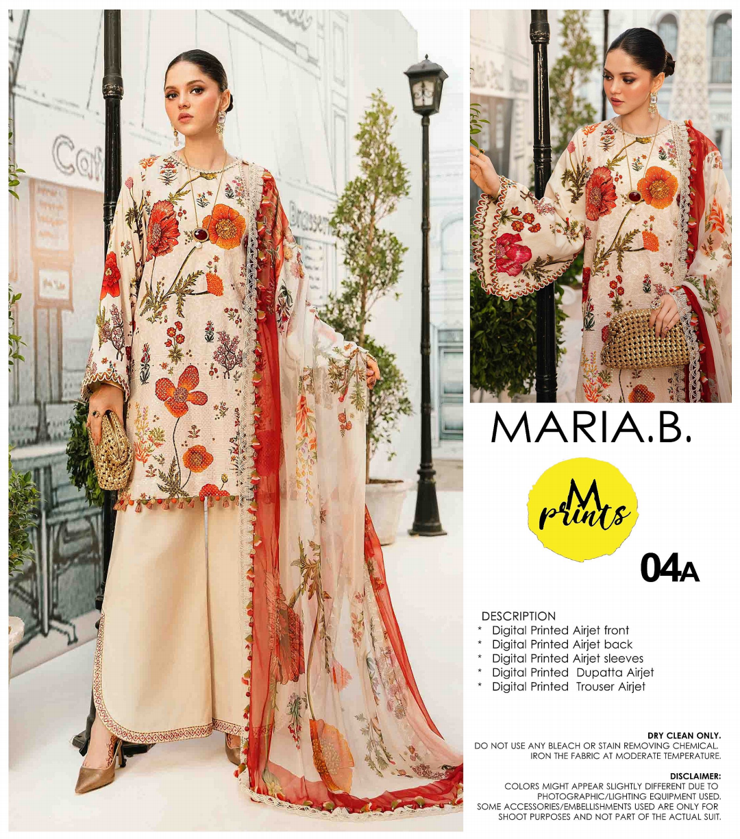 MARIA.B Unstitched Lawn 3 Pieces in Wholesale Price 🔥❤️