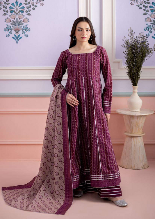 ZELLBURY Unstitched 3pcs Lawn Collection D.C:- WUS26X30818