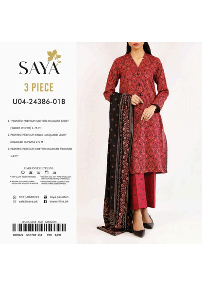 Saya  Cotton Khaddar 3P