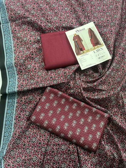 ✨ORIENT 100% ORIGINAL Unstitched Lawn 3 Piece✨ Design #OTL-25-496