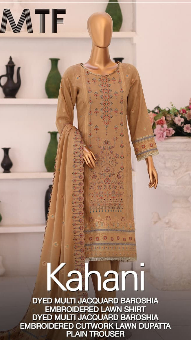 MTF KAHANI Unstitched COLLECTION  Design #3