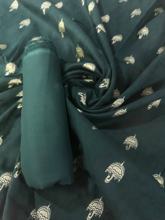 Jacquard Bottle Green Lawn 2 Pcs Collection