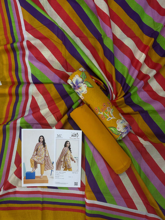Izhan MoosaJee D#JP1402-01 3PC Lawn Collection