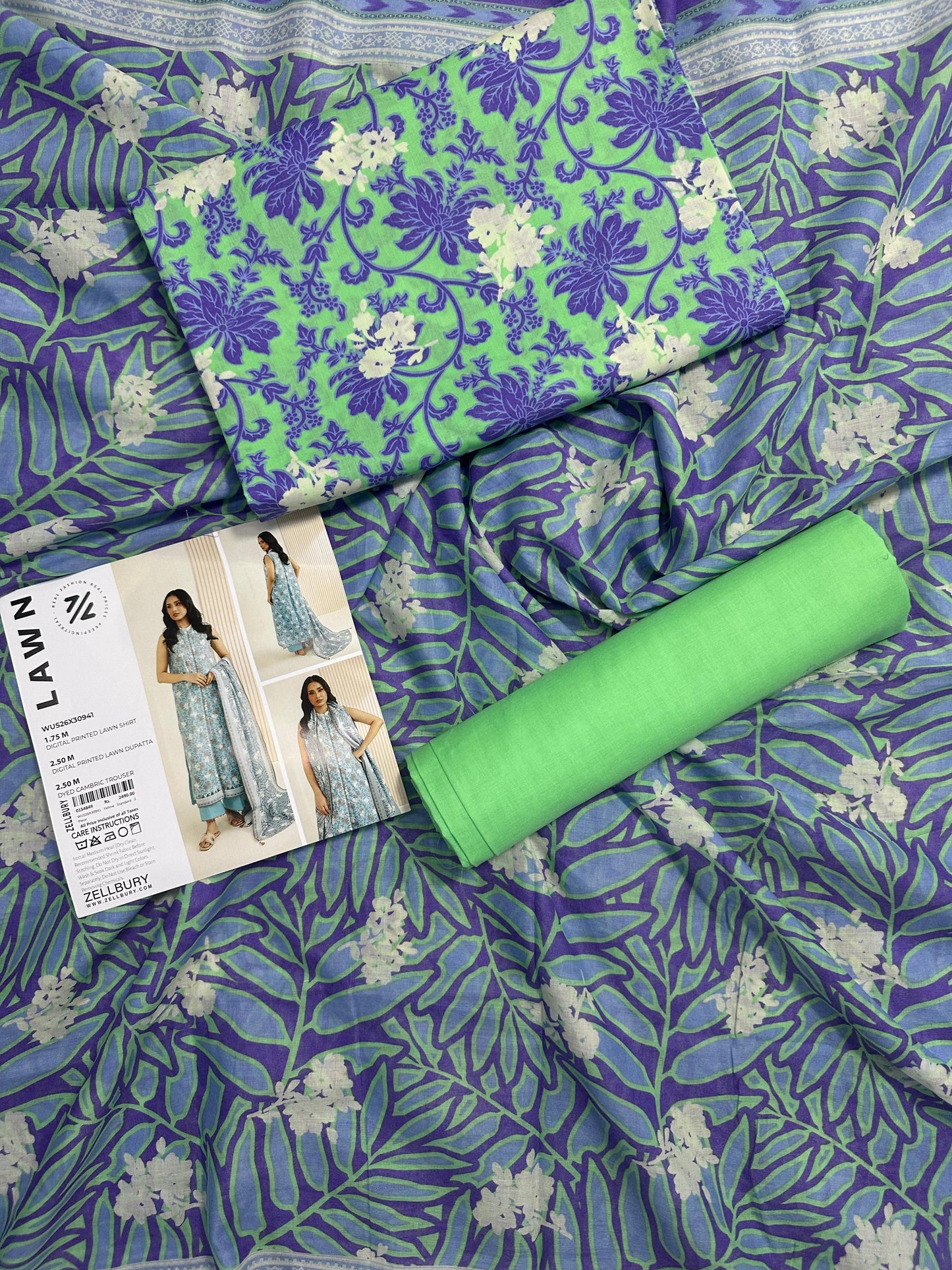 ZELLBURY Unstitched Lawn Collection 2026 Design # WUS26X30941