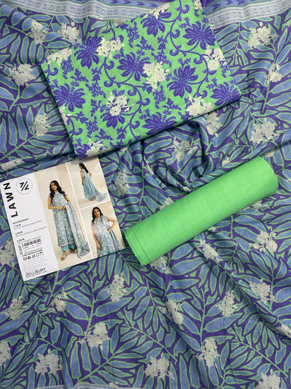 ZELLBURY Unstitched Lawn Collection 2026 Design # WUS26X30941