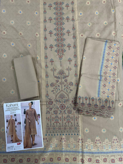 MTF KAHANI Unstitched COLLECTION  Design #3