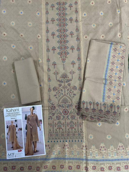 MTF KAHANI Unstitched COLLECTION  Design #3