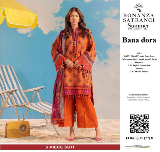 BONANZA DORIA LAWN UNSTITCHED 3 PIECE ⚡👌💜