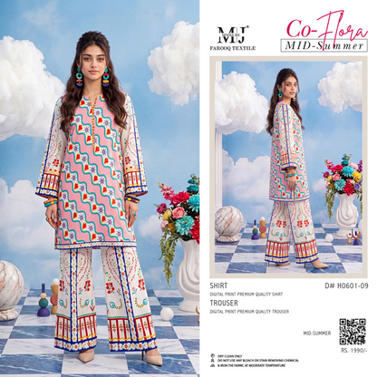 MJ CoFlora Cream-Pink S+T 2Pcs D#09