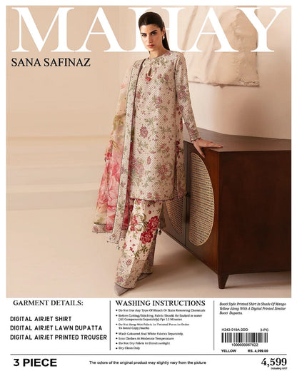 Sana Safinaz Lawn Unstitched 3 Pieces ❤️🔥