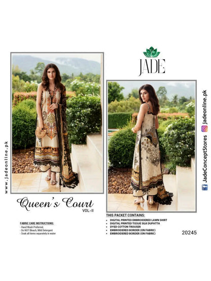 Jade Unstitched Lawn 3 Pieces in Wholesale Price 🔥🧡