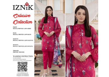 Iznik Lawn Unstitched 3 Pieces in Wholesale Price 🔥🧡