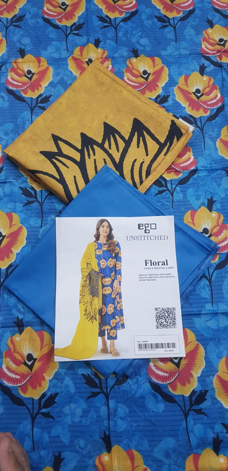 Ego Printed Unstitched 3P