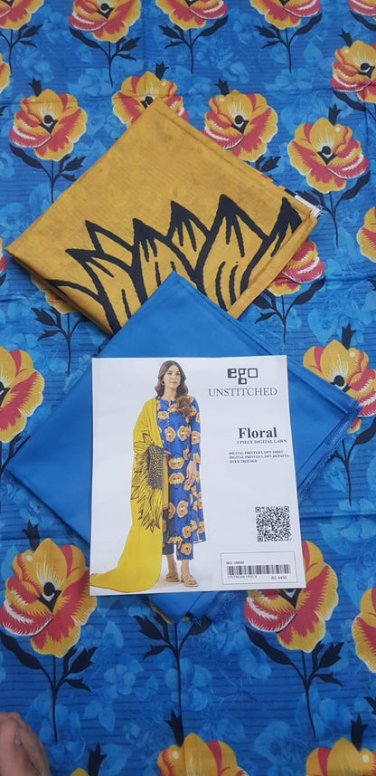 Ego Printed Unstitched 3P