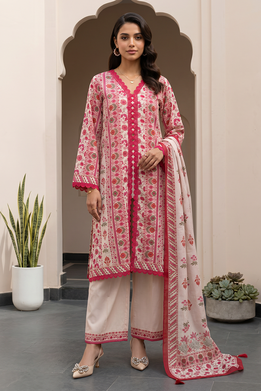 Zellbury (D.C:- WUS26X38109) Unstitched 3pcs Lawn Collection
