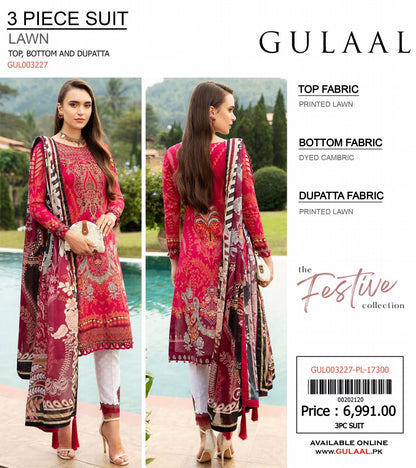 Gulaal By GulJee Lawn Printed 3P