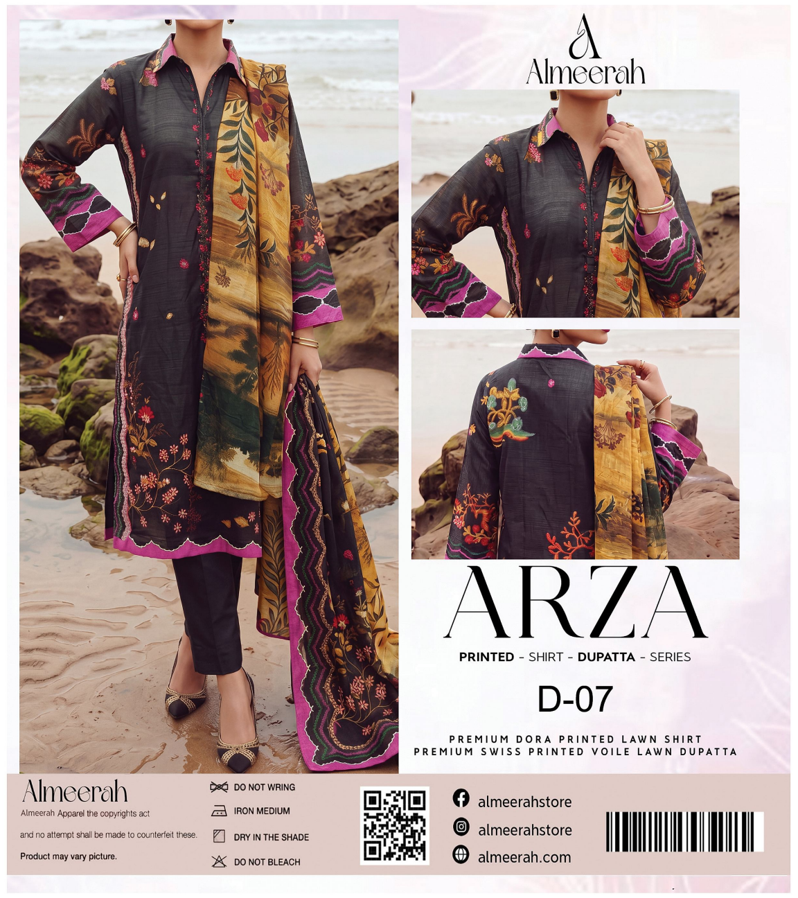 Almeerah ARZA – PRINTED D-07 2PC Premium Lawn Collection