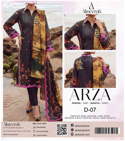 Almeerah ARZA – PRINTED D-07 2PC Premium Lawn Collection