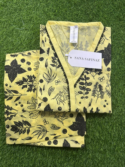 SANASAFINAZ Stitched CORDSET 2PCs Cotton – Ready to Wear