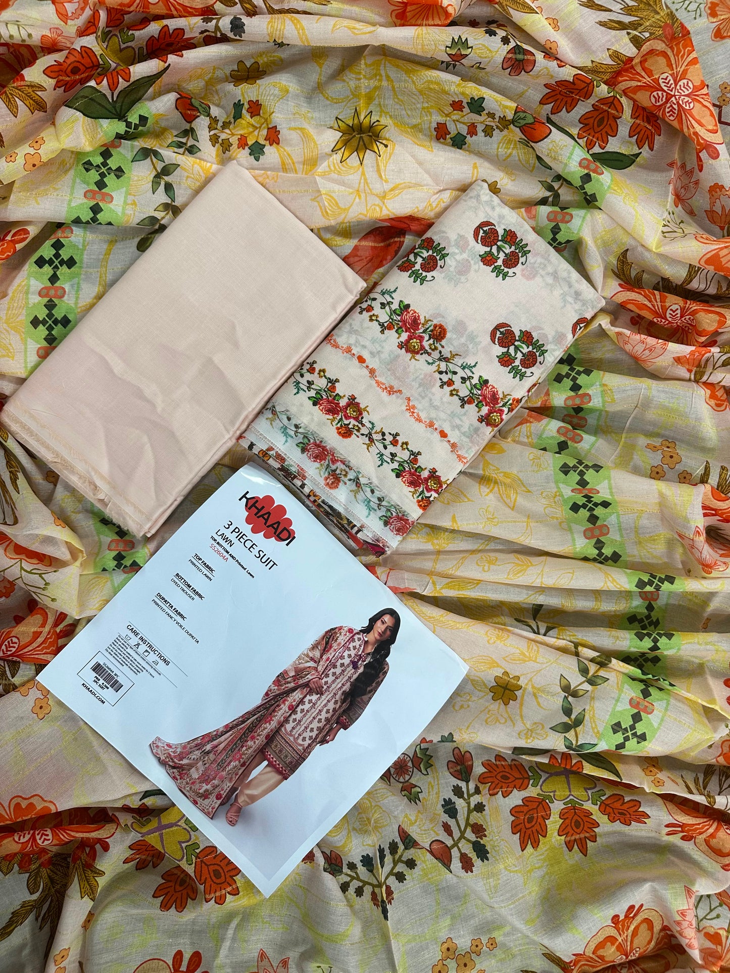 Khaadi Beige Floral SS2604A 3-Piece
