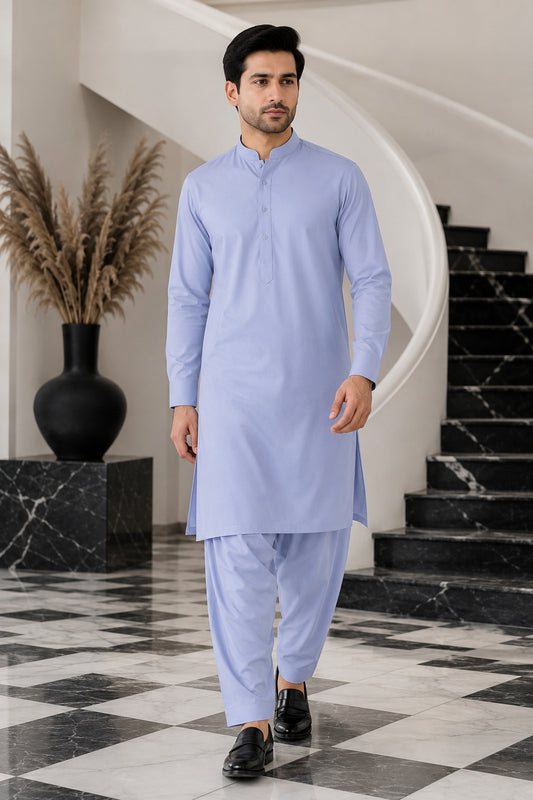BRONZ SKY BLUE MEN'S WASH & WEAR COLLECTION