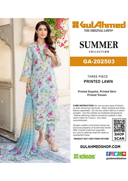 GulAhmed,Khaadi,Zellbury,Ego,Salitex,CrossStitch,Nishat,Firdous,Baroque,Maria.B,Alkaram ,SanaSafinaz Printed Unstitched 3P in 1299🇵🇰🌟